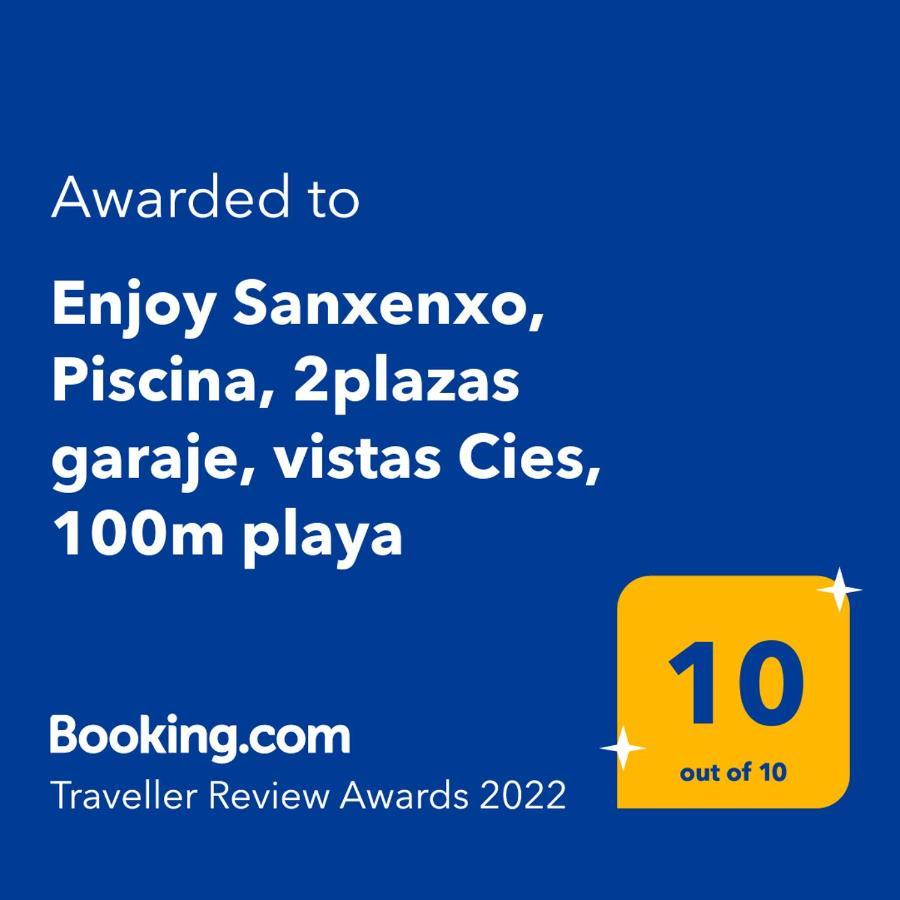 Enjoy Sanxenxo,200M Playa, Balcon Vistas Cies, Piscina & Terraza Azotea,2 Plazas Garaje, 2 Banos, Muy Luminoso, Muy Tranquilo,Muy Equipado, Centrico Apartment ภายนอก รูปภาพ